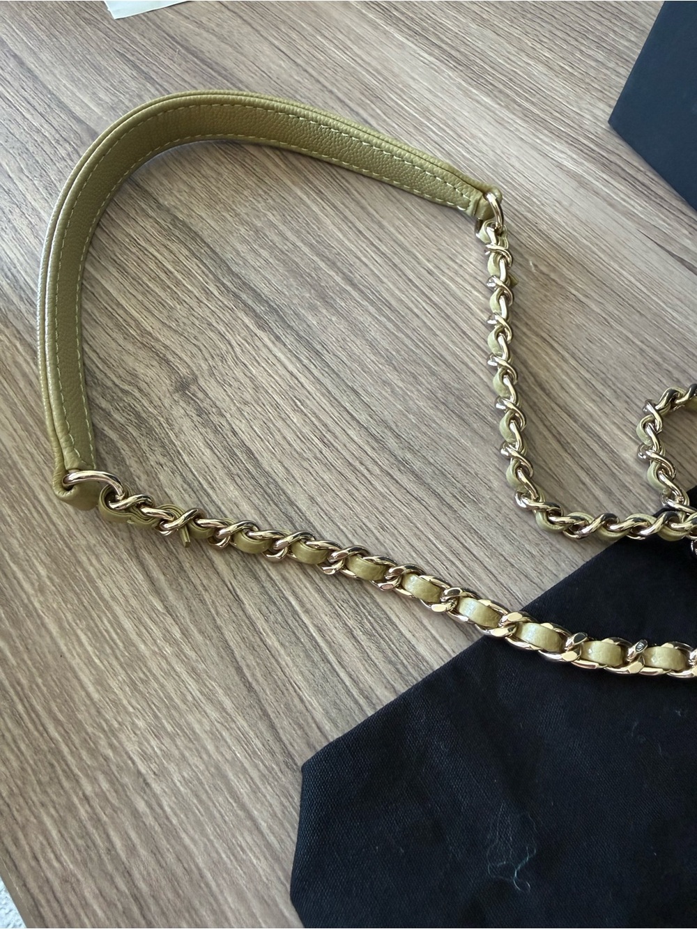 CHANEL Coco Top Handle Bag in Olive Green Caviar Leather with Gold Hardware - Picture 11 of 13